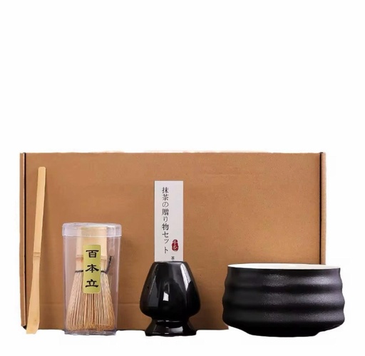 Black 4 piece matcha set